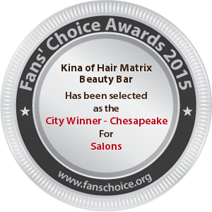 Kina of Hair Matrix Beauty Bar - Award Winner Badge