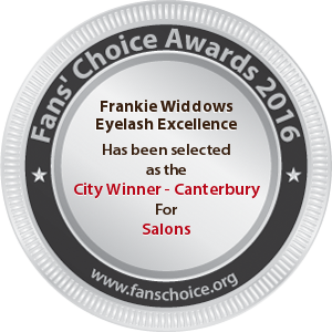 Frankie Widdows Eyelash Excellence - Award Winner Badge