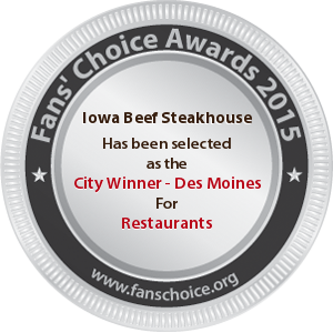 Iowa Beef Steakhouse - Award Winner Badge