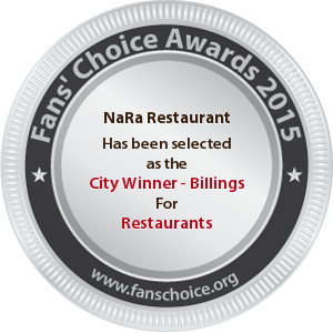 NaRa Restaurant - Award Winner Badge