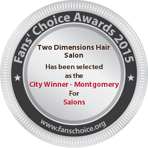 Two Dimensions Hair Salon - Award Winner Badge