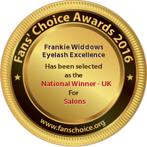 Frankie Widdows Eyelash Excellence - Award Winner Badge