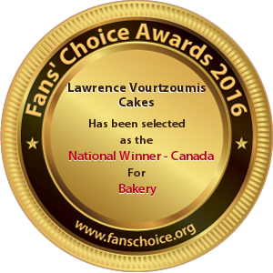Lawrence Vourtzoumis Cakes - Award Winner Badge