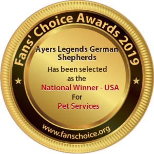 Ayers Legends German Shepherds - Award Winner Badge