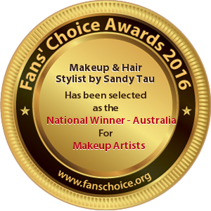 Makeup & Hair Stylist by Sandy Tau - Award Winner Badge
