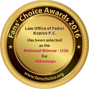 Law Office of Fedor Kozlov P.C. - Award Winner Badge