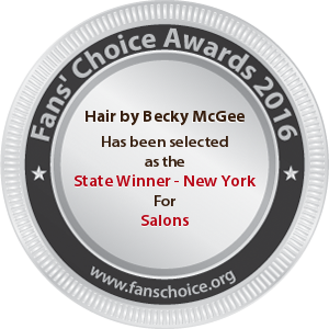 Hair by Becky McGee - Award Winner Badge