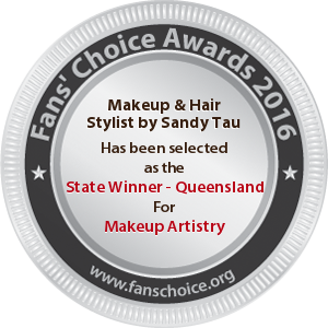 Makeup & Hair Stylist by Sandy Tau - Award Winner Badge