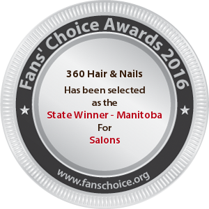 360 Hair & Nails - Award Winner Badge