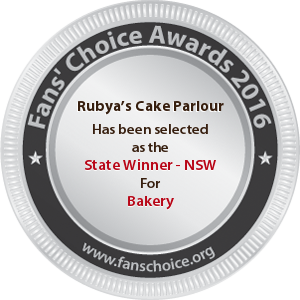 Rubya’s Cake Parlour - Award Winner Badge