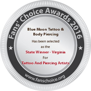 Blue Moon Tattoo & Body Piercing - Award Winner Badge