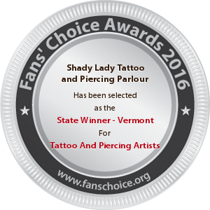 Shady Lady Tattoo and Piercing Parlour - Award Winner Badge