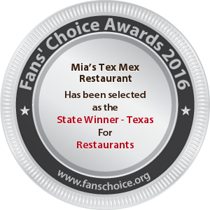Mia’s Tex Mex Restaurant - Award Winner Badge