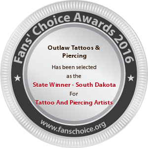Outlaw Tattoos & Piercing - Award Winner Badge