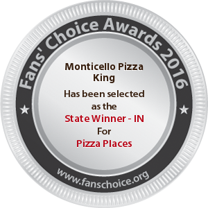 Monticello Pizza King - Award Winner Badge