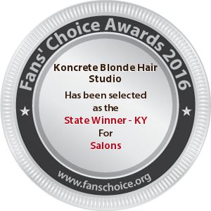 Koncrete Blonde Hair Studio - Award Winner Badge