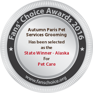 Autumn Paris Pet Services Grooming - Award Winner Badge