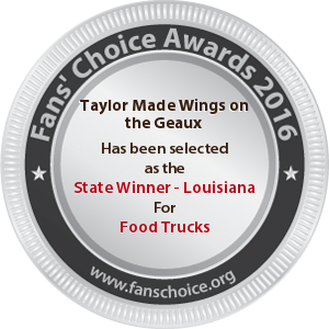 Taylor Made Wings on the Geaux - Award Winner Badge