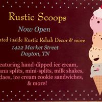 Rustic scoops ice cream shop
